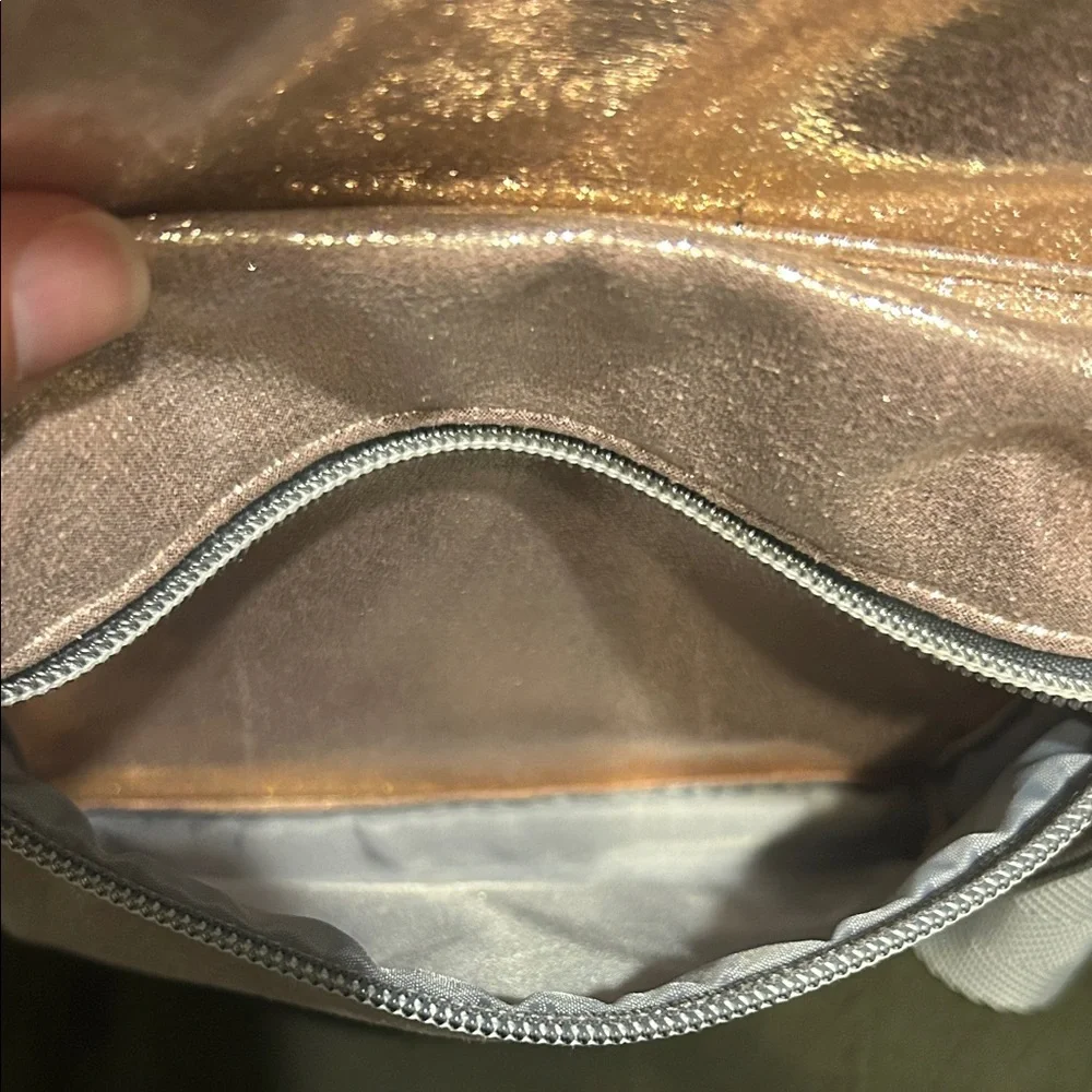 Justice Glittery Rose Gold Backpack mini back pack purse